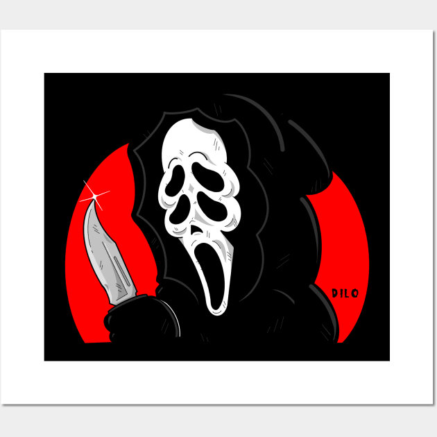 Scream Trippy Ghost Face Wall Art by DiLoDraws